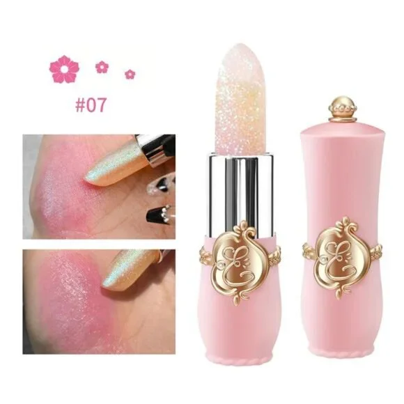 6 Pcs/Set Flower Jelly Lipstick Set Temperature Change Moisturizer Long Lasting - Picture 6 of 7